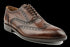 Klassische braune Oxford-Brogues aus Crust-Leder für Herren